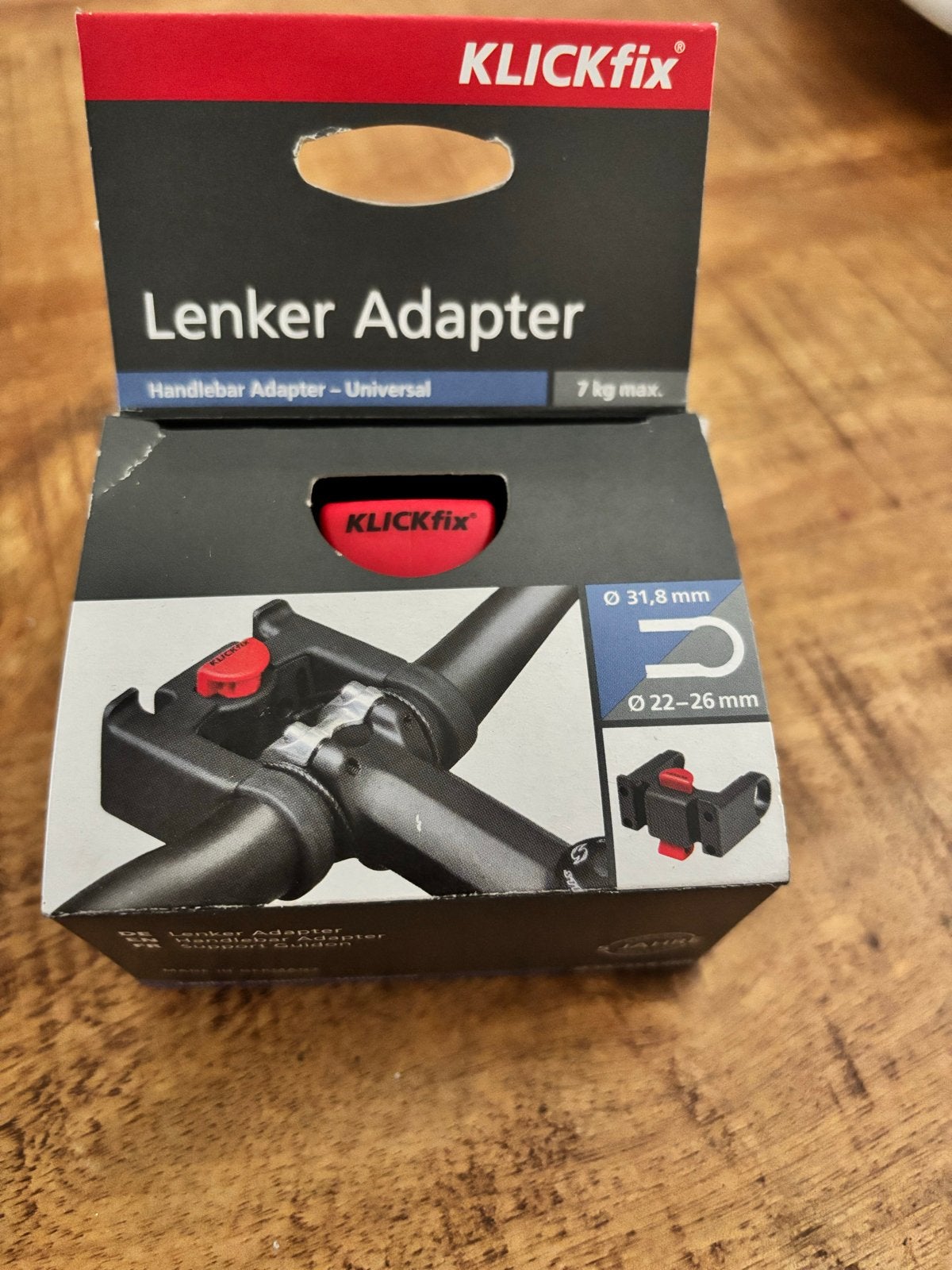 Klickfix Lenker Adapter voor fietsmand - Universeel, Ophalen of Verzenden, Nieuw
