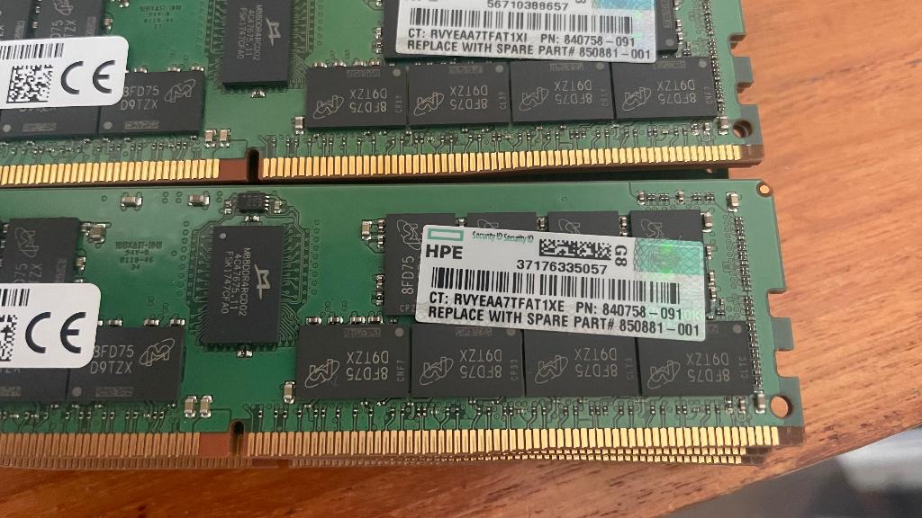 HPE 32GB DDR4 ECC Server Geheugen (2RX4 PC4-2666V-RB2-11), Computers en Software, RAM geheugen, Zo goed als nieuw, Server, 32 GB