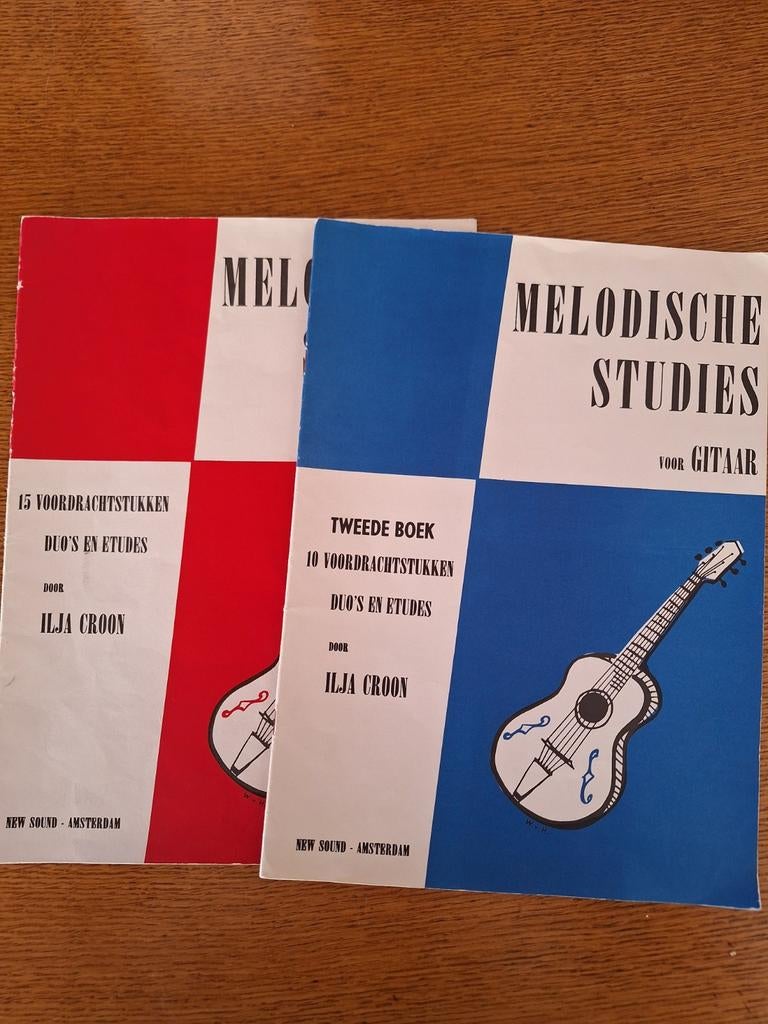 Melodische Studies voor Gitaar - Ilja Croon (2 boeken), Muziek en Instrumenten, Bladmuziek, Klassiek, Les of Cursus, Ophalen of Verzenden