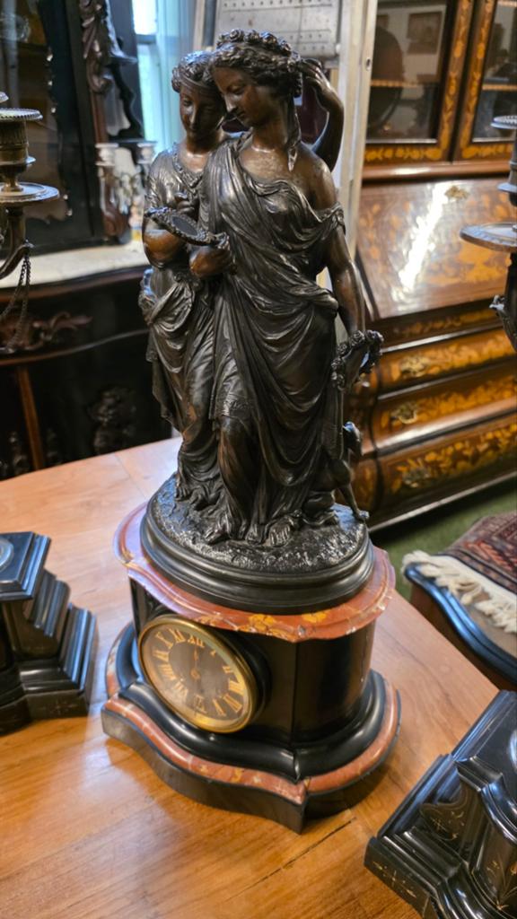 5 klokken ( stellen) brons € 800, Antiek en Kunst, Antiek | Klokken, Ophalen