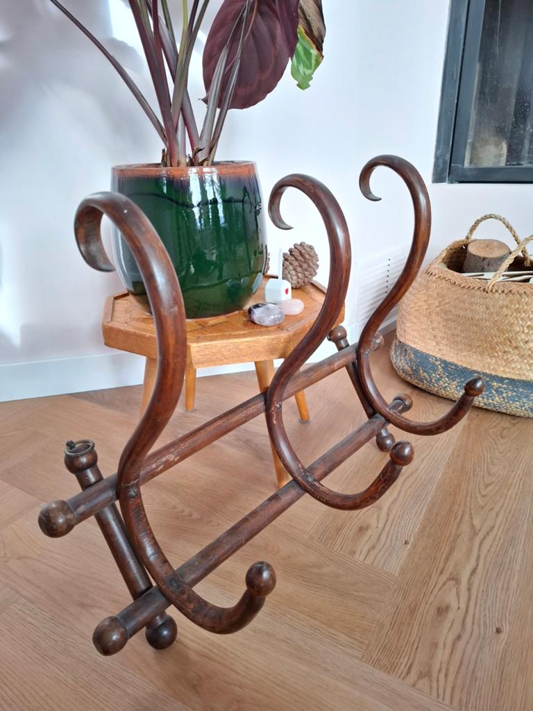 Prachtige vintage Thonet wandkapstok, Huis en Inrichting, Woonaccessoires | Kapstokken, Ophalen of Verzenden, Hout, Wandkapstok