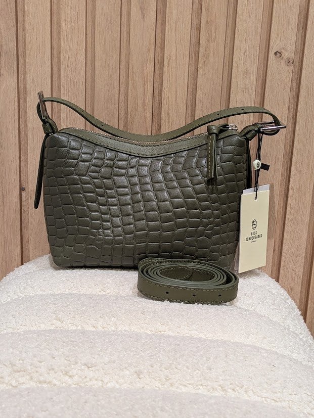 Becksondergaard - Leren crossbody tas crocorelief - Nieuw, Schoudertasje, Nieuw, Ophalen of Verzenden, X