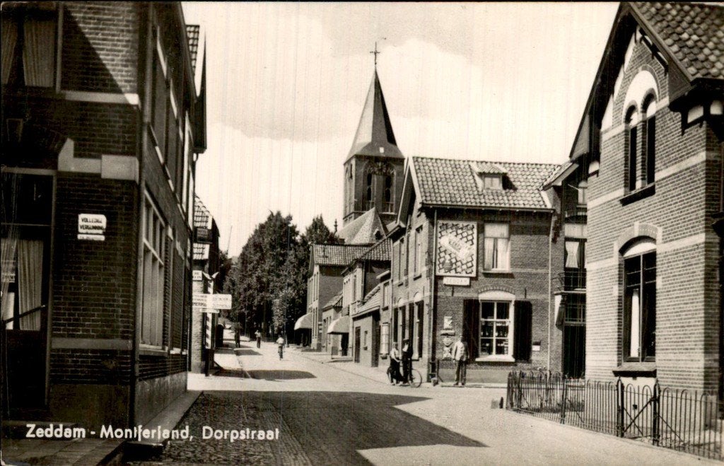 Zeddam - Dorpsstraat - Kerktoren, Ophalen of Verzenden, 1920 tot 1940, Gelopen, Gelderland