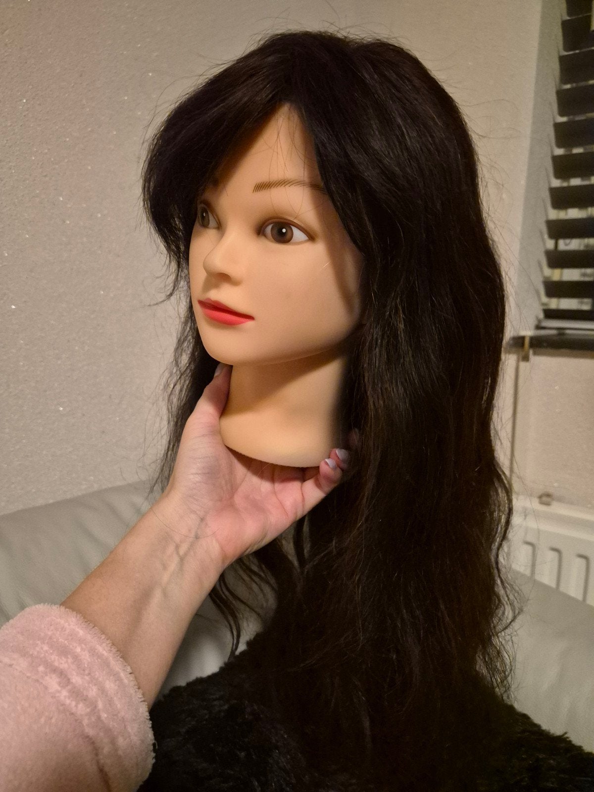 lace wig echt haar pruik haarwerk, Verzenden, Zo goed als nieuw, Pruik of Haarverlenging
