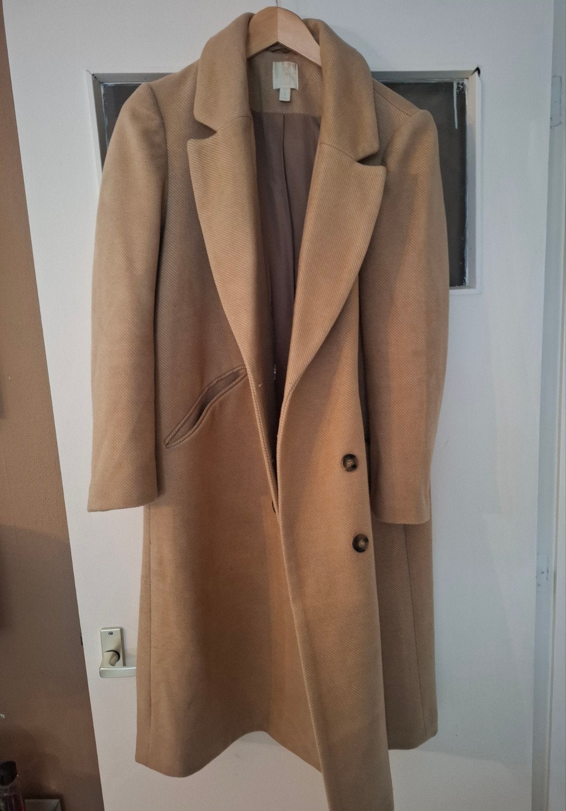 dames mantel, Ophalen, H&M, Bruin, Maat 42/44 (L)