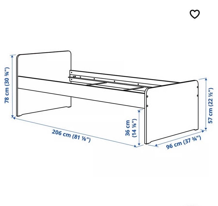 Ikea slakt bed met 3 lades, Ophalen, Gebruikt, 90 cm, Eenpersoons