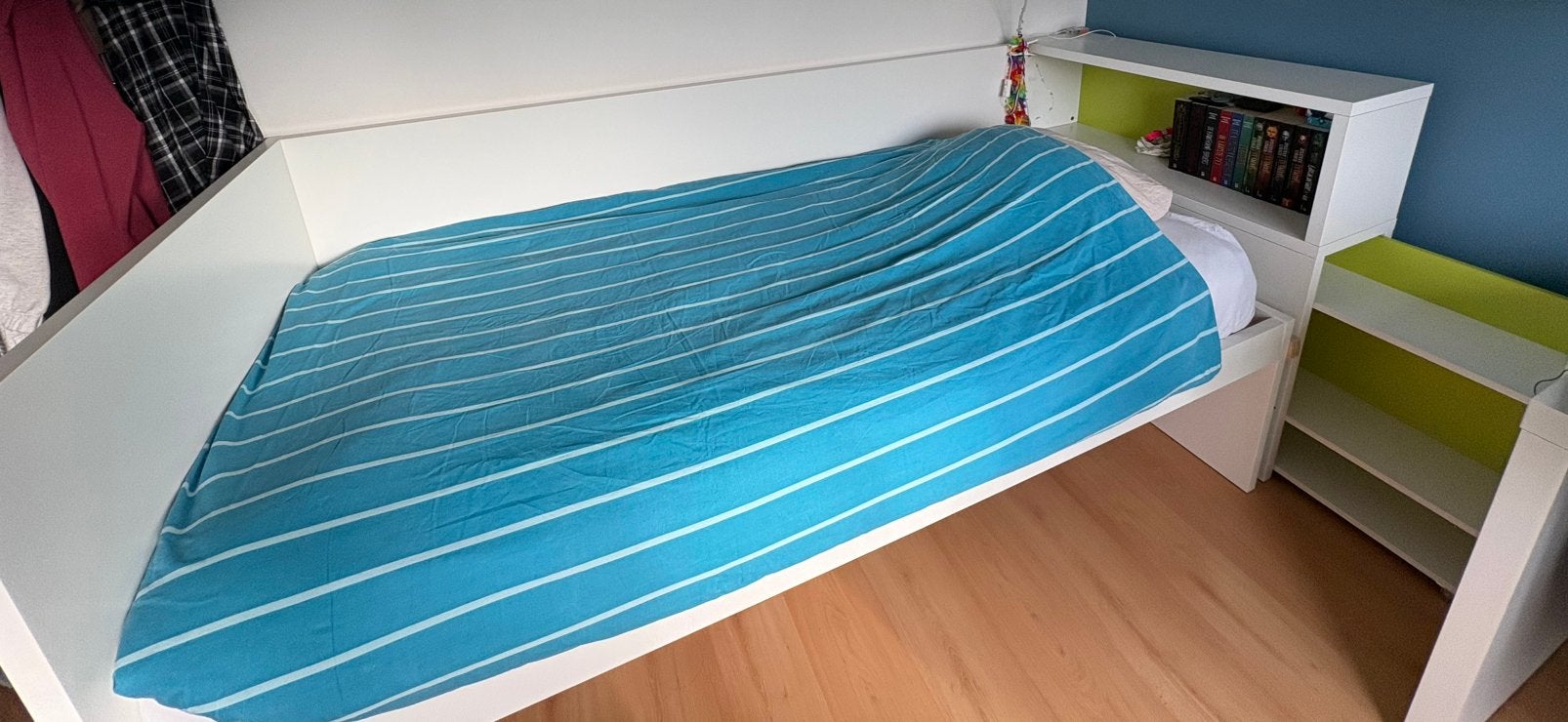 Eenpersoonsbed met kast (IKEA), Ophalen, Gebruikt, 90 cm, Eenpersoons