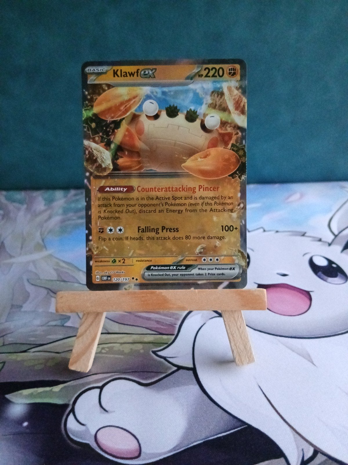 Klawf Ex #120/197 Pokémon Obsidian Flames, Verzenden, Nieuw, Losse kaart, Foil