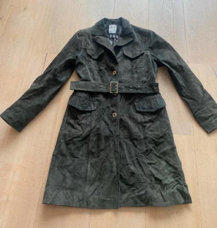 Yaya jas L nieuwstaat suede, Ophalen of Verzenden, Zo goed als nieuw, Maat 42/44 (L), Groen