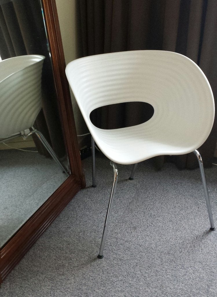 Tom Vac design stoelen van Vitra - 4 stuks - stapelbaar, Ophalen, Wit, Vier, Metaal