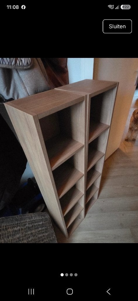 Cd/dvd kast, Ophalen, Gebruikt, 75 tot 150 discs, Hout