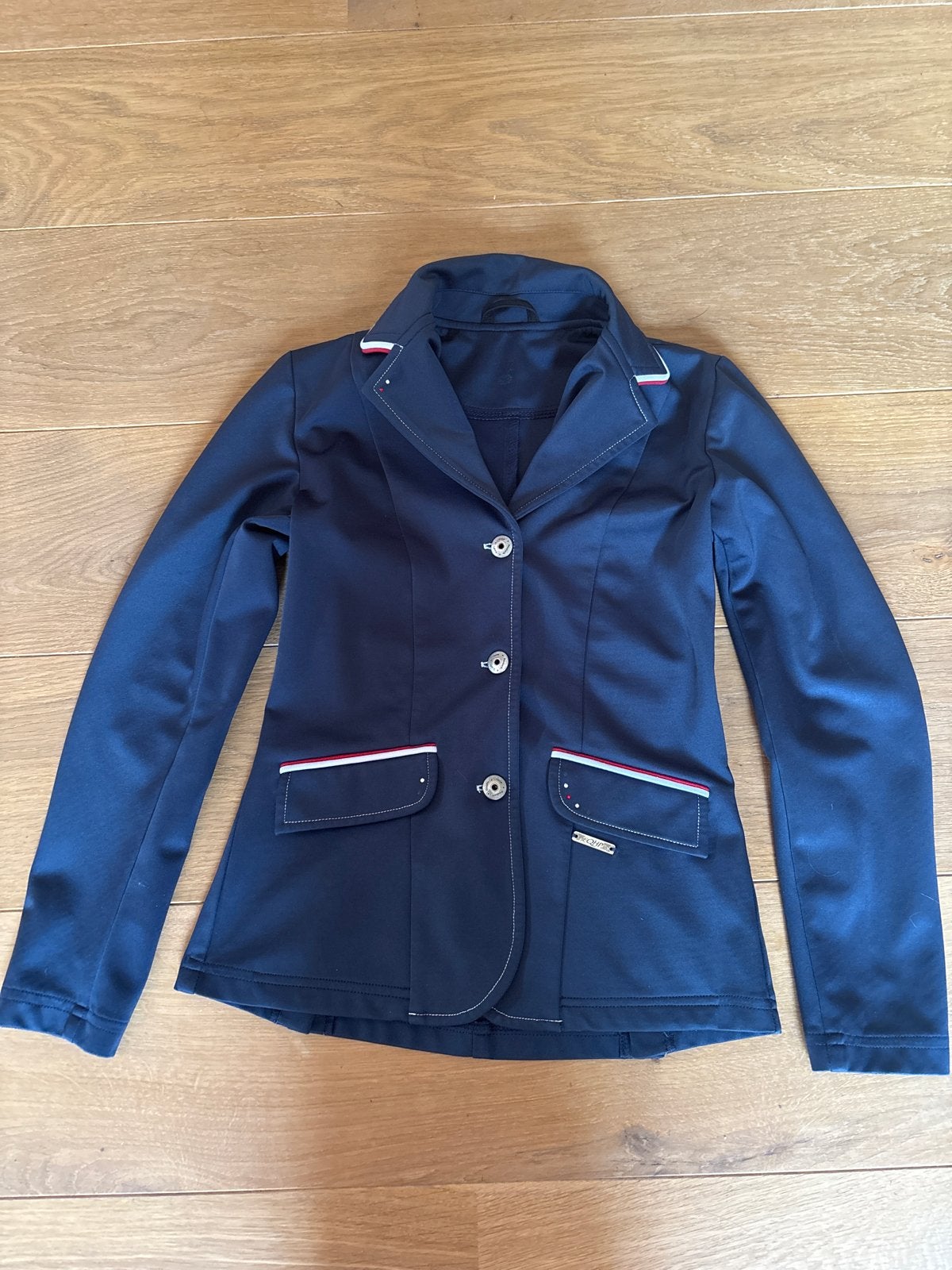 Stijlvol Donkerblauw Jasje - Maat 140, Dieren en Toebehoren, Paardrijkleding, Ophalen of Verzenden, Zo goed als nieuw, Dressuur