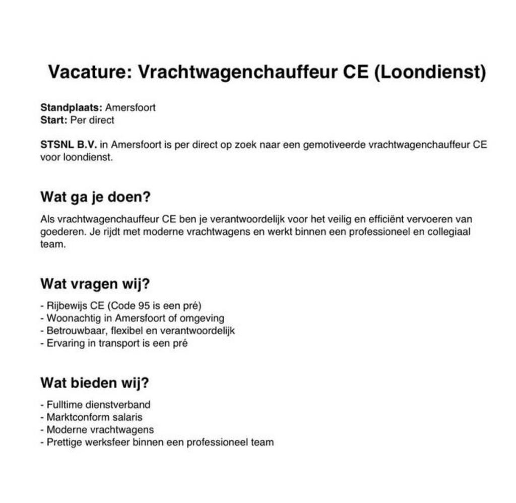 Gezocht chaffeur, Eén persoon, Cadeaubon