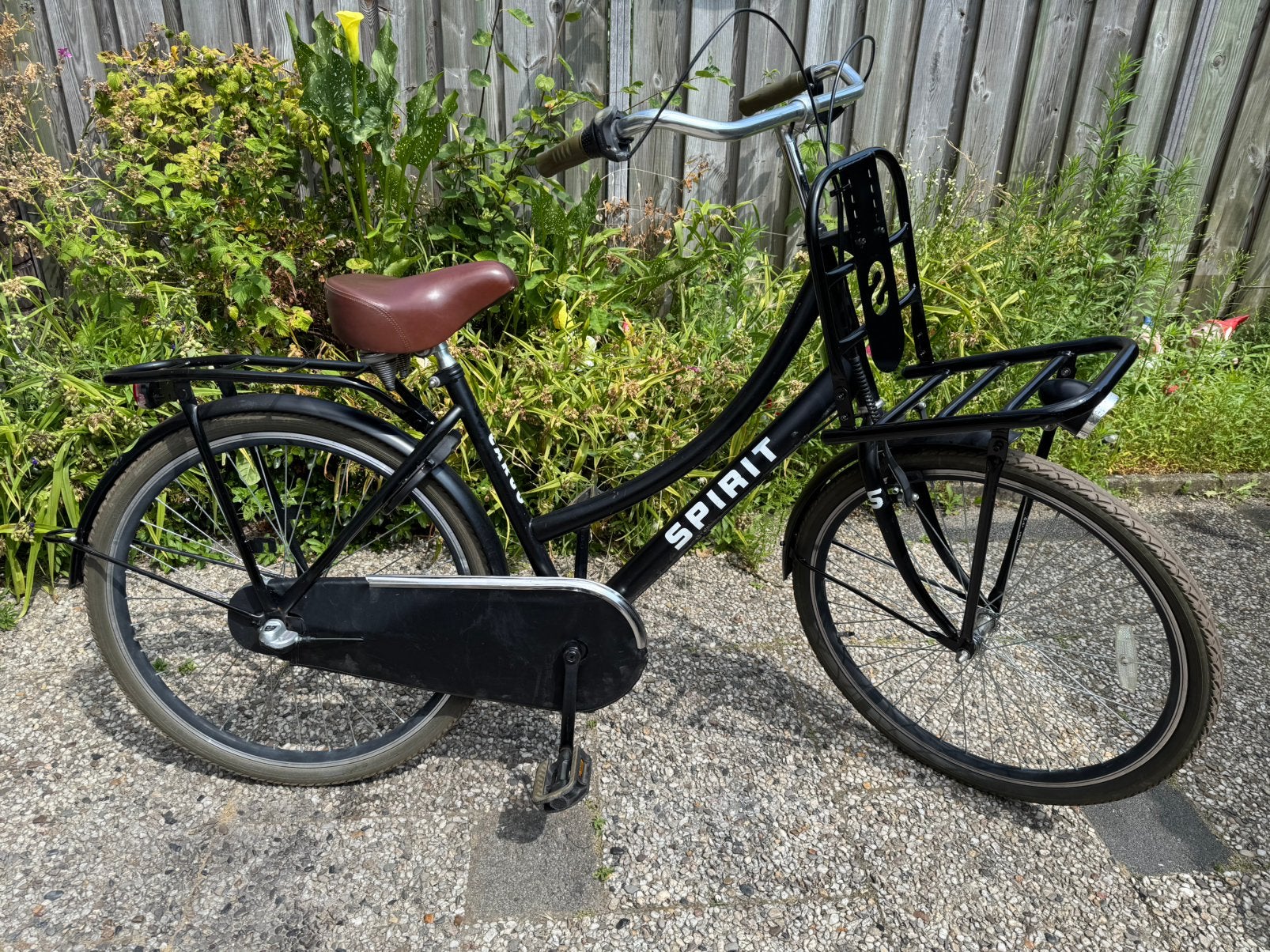 Mooie zwarte Spirit cargo transportfiets 26 inch, Ophalen, Terugtraprem, 26 inch of meer, Versnellingen