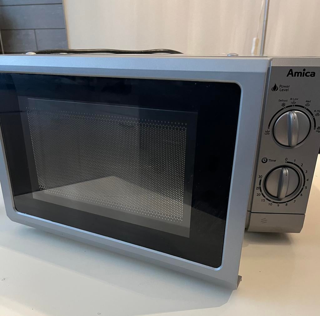 Mooie antraciet grijze Magnetron, Witgoed en Apparatuur, Magnetrons, Zo goed als nieuw, Ophalen