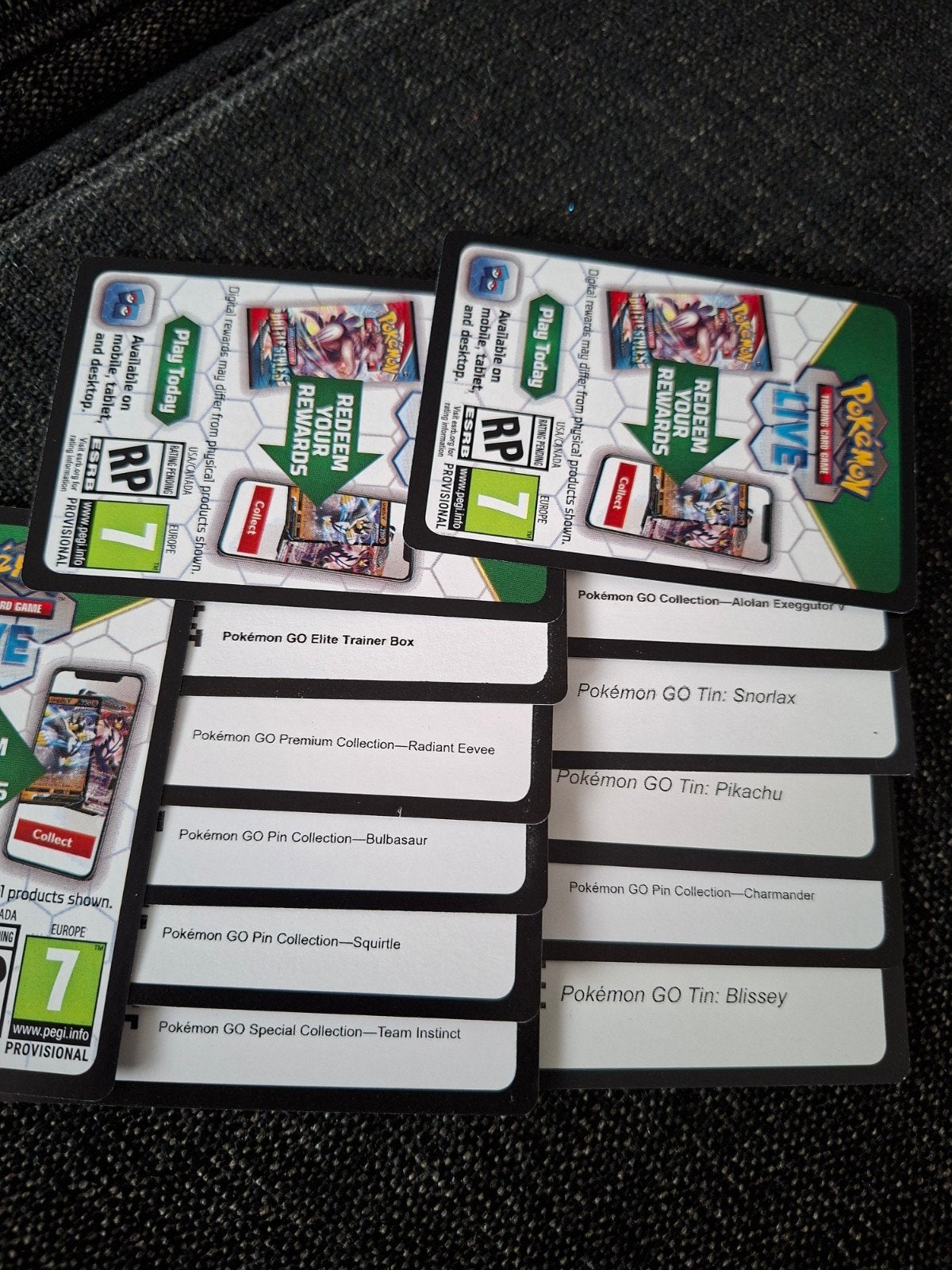 10 andere pokemon go tcg codekaaren, Hobby en Vrije tijd, Verzamelkaartspellen | Pokémon, Ophalen of Verzenden, Nieuw, Overige typen