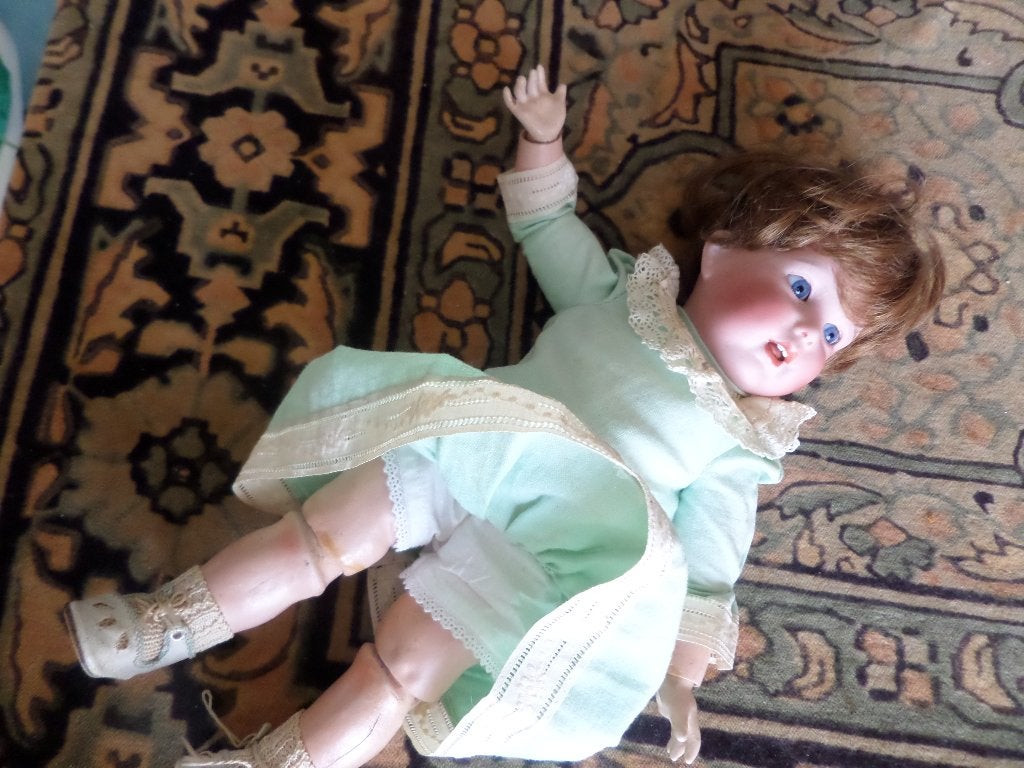 Antiek Frans popje 30 cm, Ophalen of Verzenden