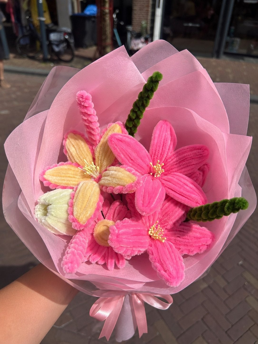 Boeket roze-beige, Ophalen of Verzenden, Nieuw