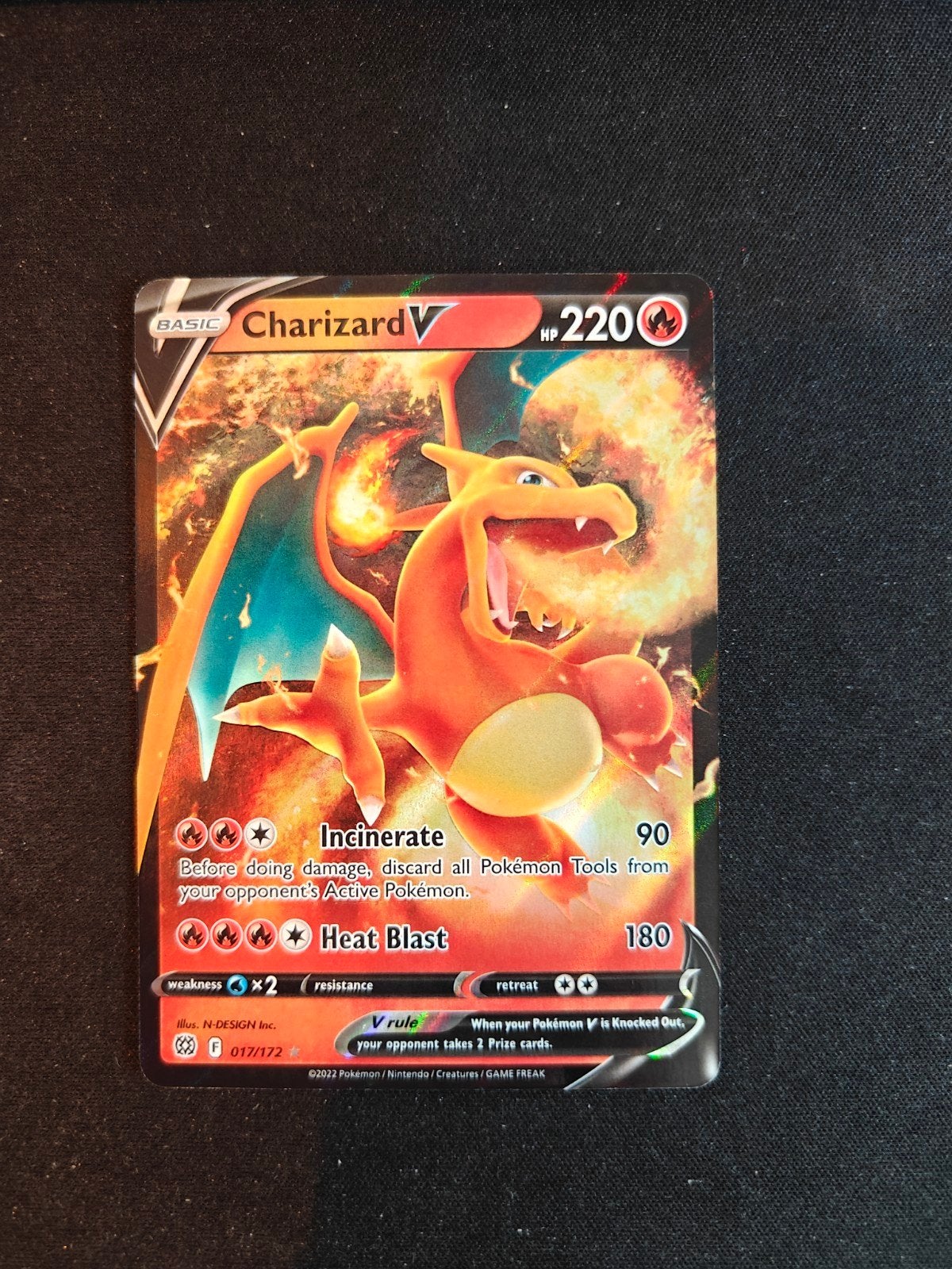 Charizard V BRS 017 Near Mint, Ophalen of Verzenden, Zo goed als nieuw, Losse kaart