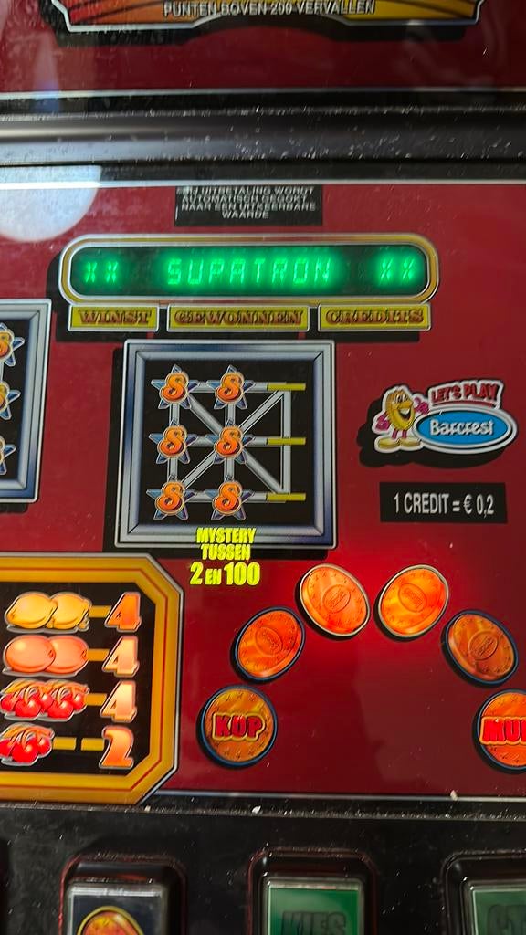 Gokkast Supatron, 7 rollen, euro. Zeer goede staat., Euro, Ophalen, Zo goed als nieuw