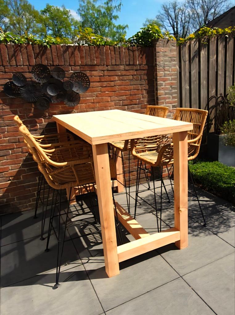 Strakke bartafel douglas in iedere gewenste maat, Tuin en Terras, Tuintafels, Nieuw, Rechthoekig, Hout, Ophalen of Verzenden