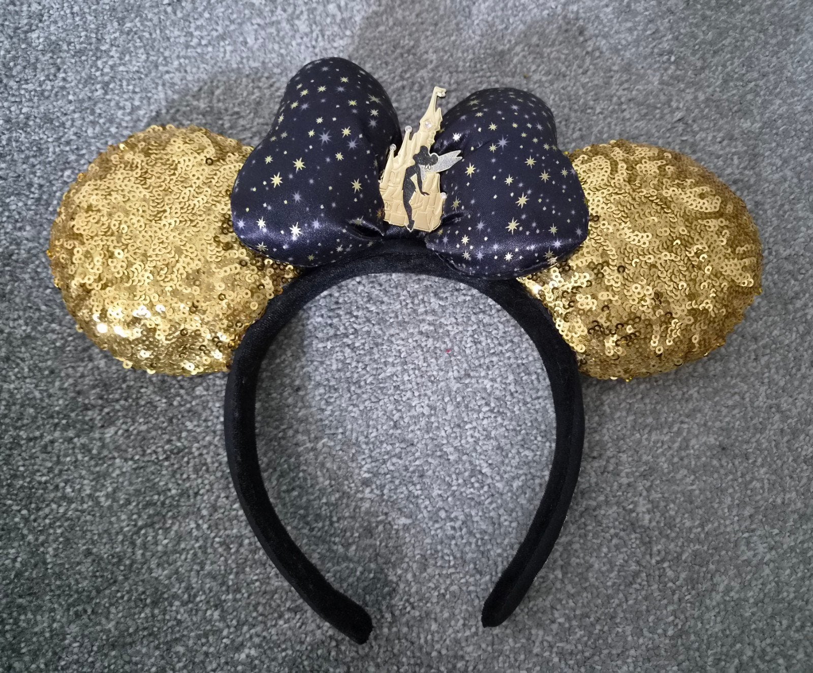 Disneyland Parijs 30 jaar Minnie Mouse oren goud, Ophalen of Verzenden, Mickey Mouse, Zo goed als nieuw, Kleding of Textiel