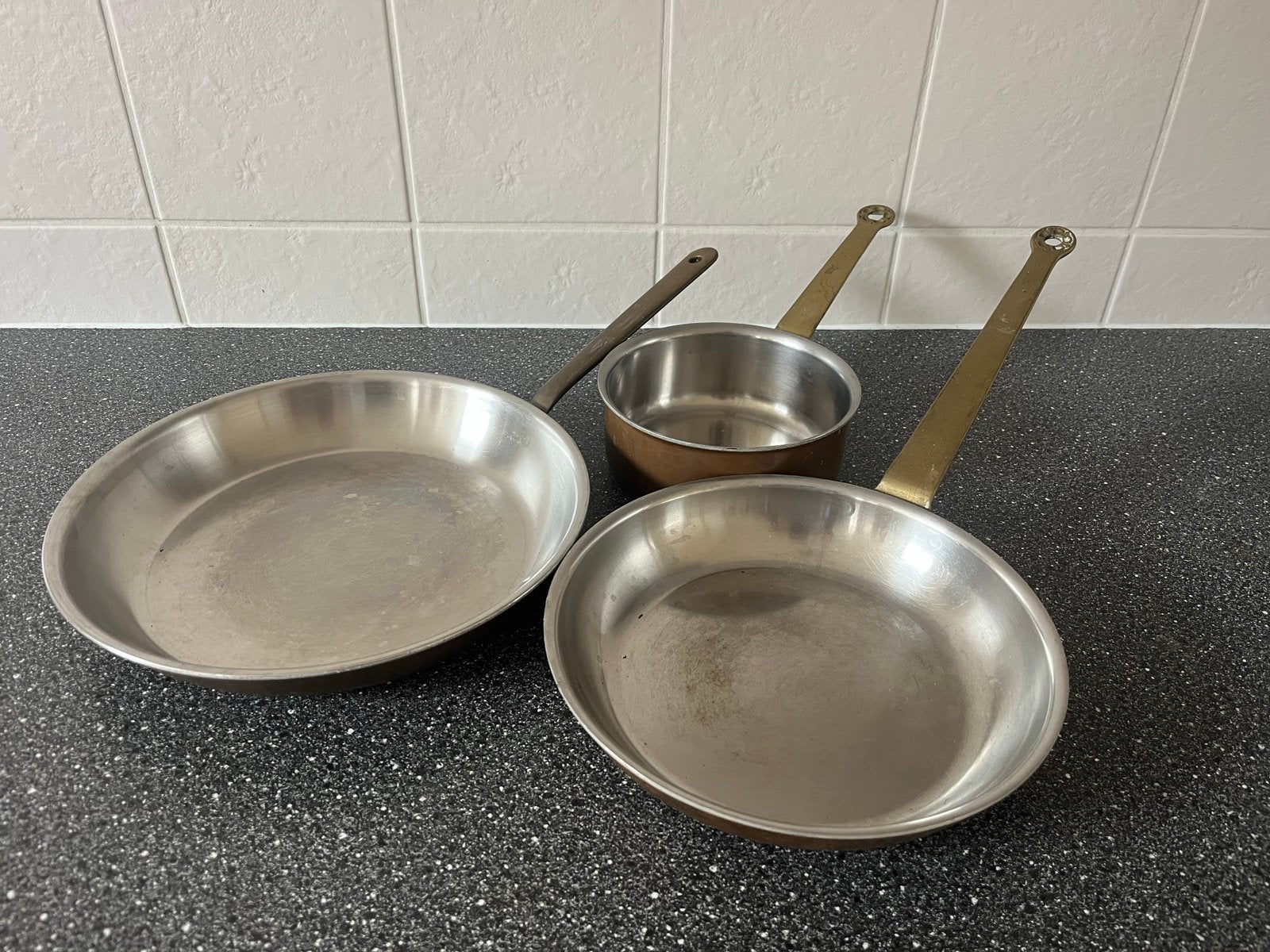 Koperen pannenset -vintage, Ophalen, Koper