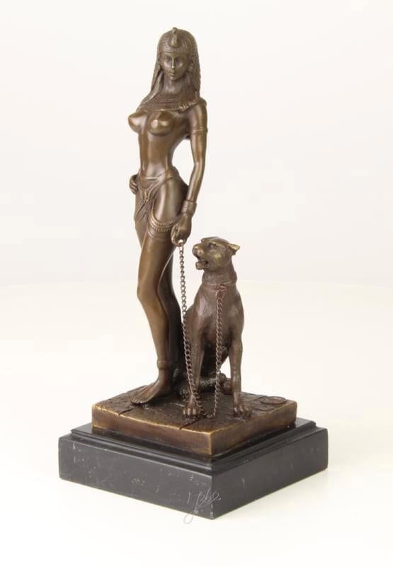 Bronzen Beeld Cleopatra, Antiek en Kunst, Ophalen of Verzenden