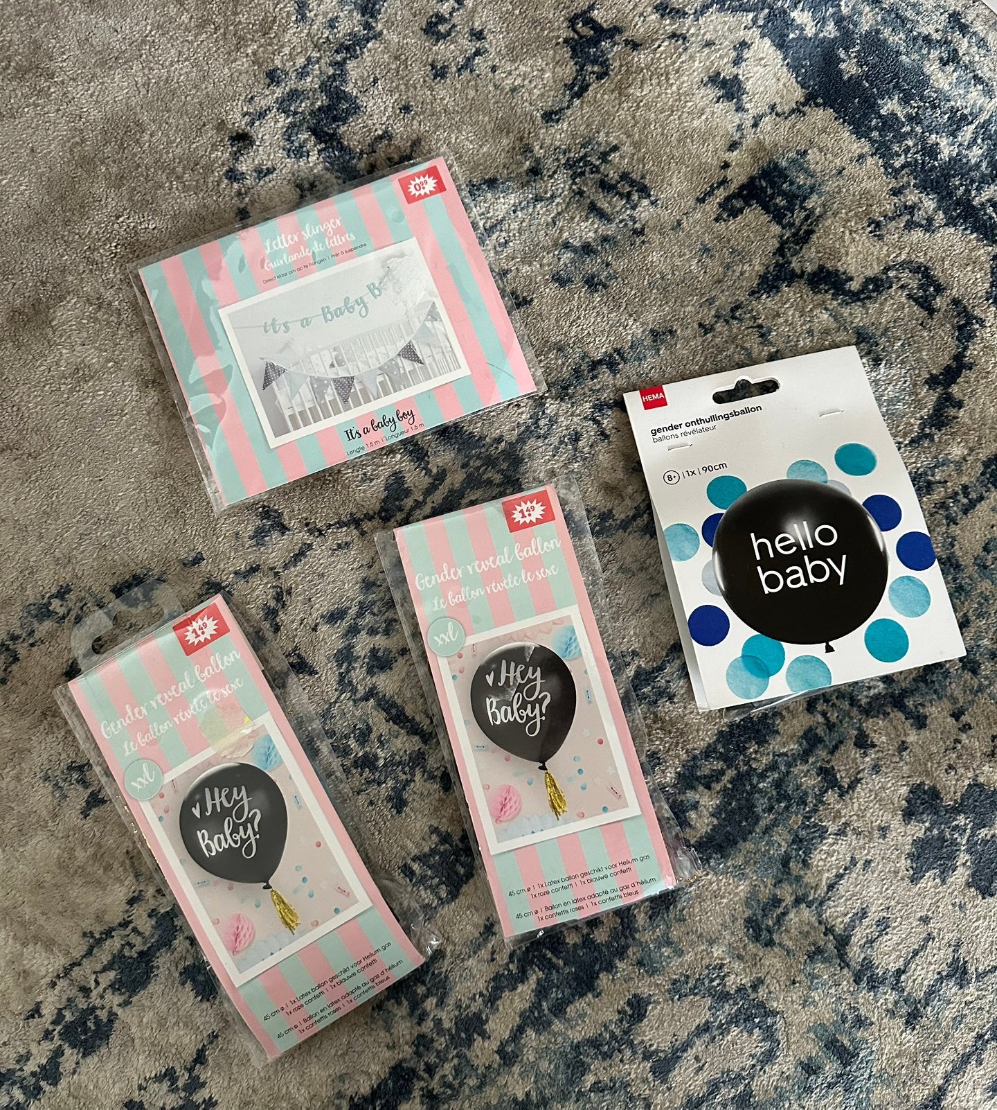 Nieuwe versiering gender reveal jongen, Ophalen of Verzenden, Nieuw