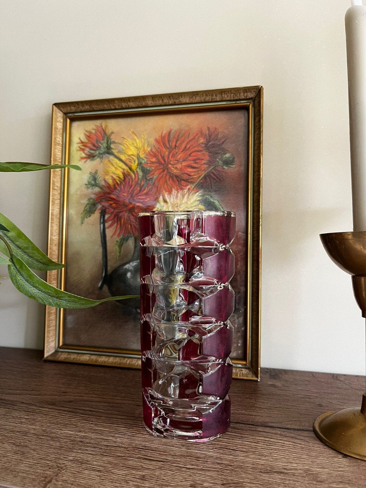 Vintage Luminarc Windsor Rubis Vaas - J.G. Durand Jaren '70, Antiek en Kunst, Ophalen of Verzenden