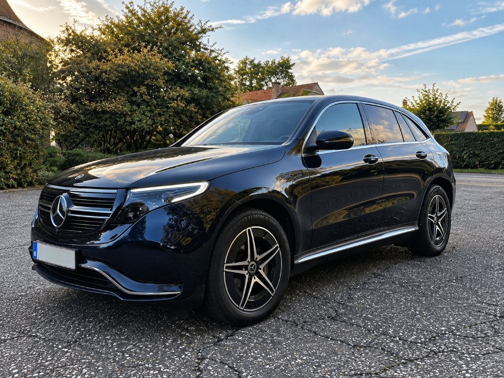 Mercedes EQC400 AMG FULL 39.000 km garantie 1/2029, Auto's, Automaat, Dealer onderhouden, Blauw, Leder