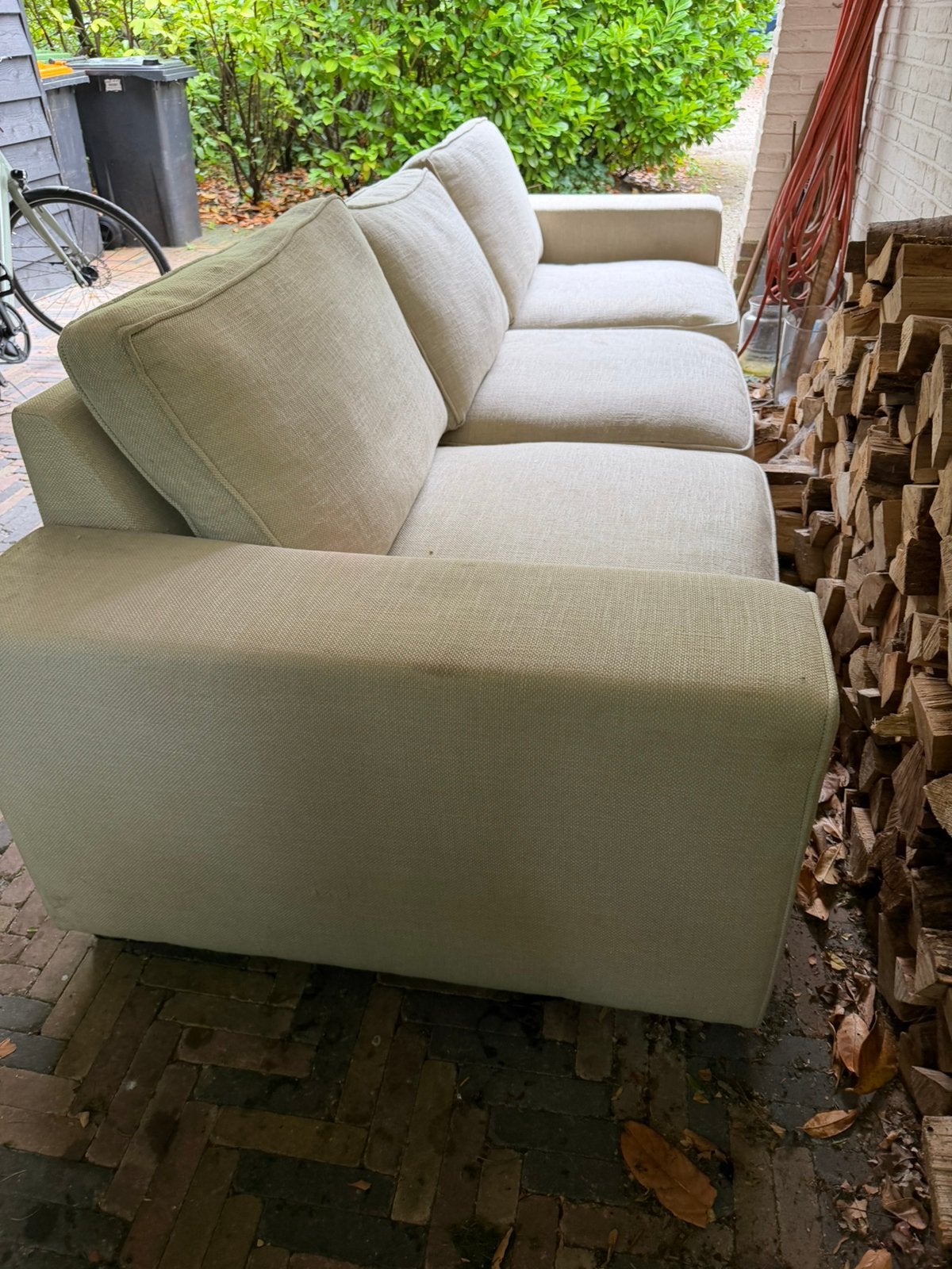 Bank, Ophalen, 250 tot 300 cm, Gebruikt, 100 tot 125 cm