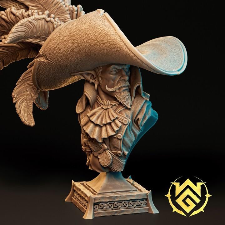 Tyrant Bartholomew Buste - 3D Hars Print - WitchGuild, Ophalen of Verzenden, Nieuw, Fantasy
