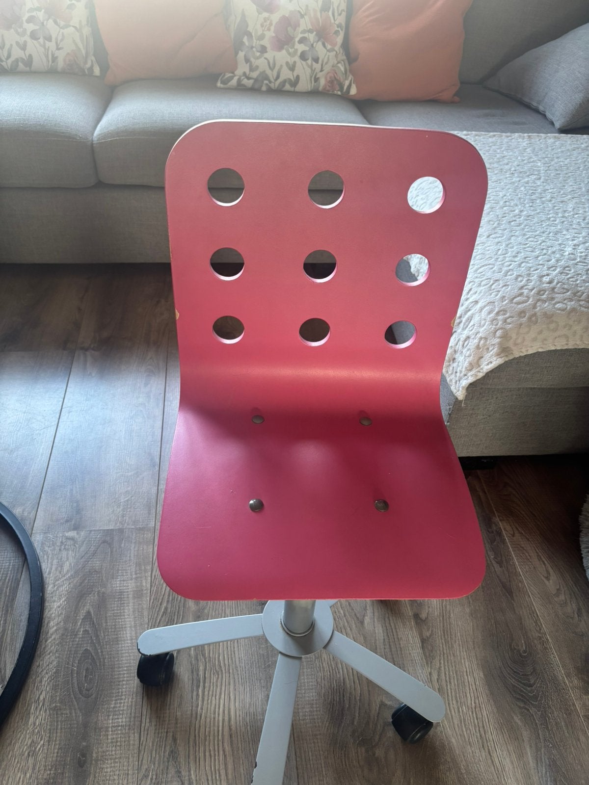 Roze kinder bureau stoel., Huis en Inrichting, Bureaustoelen, Ophalen, Gebruikt, Roze, Bureaustoel