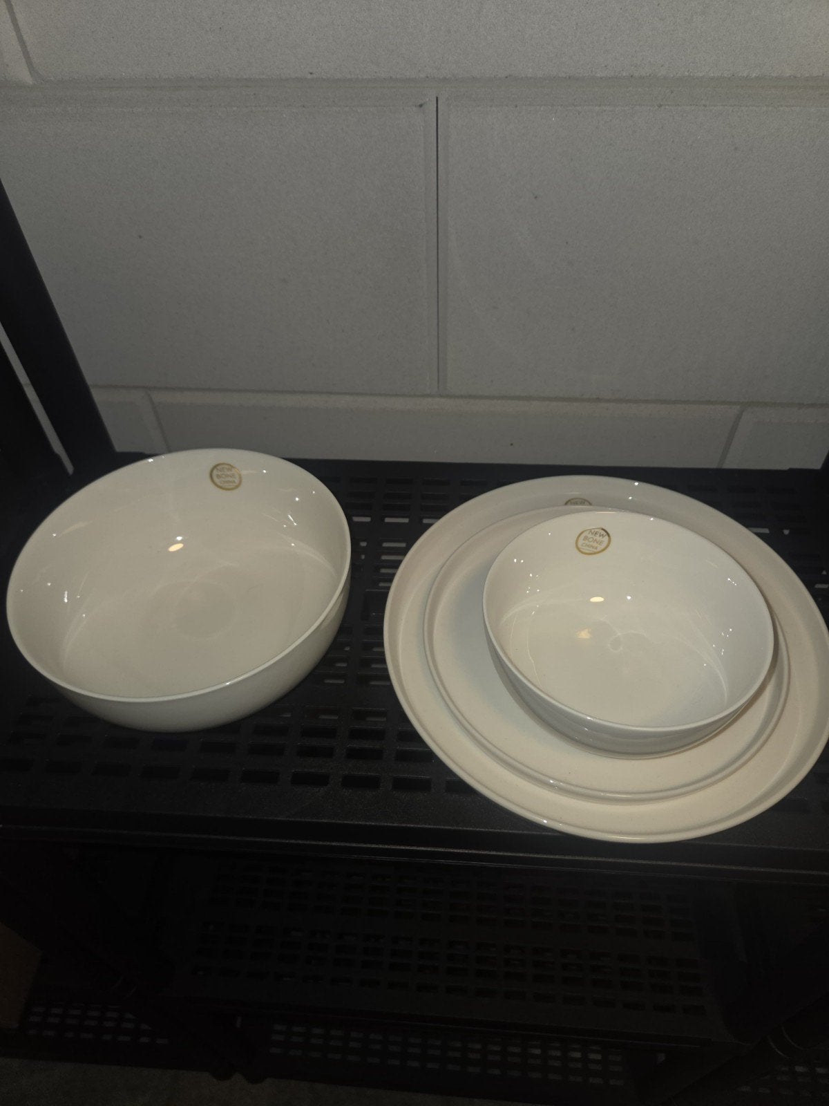 Nieuwe China Bone schalen en borden - 6 stuks, Ophalen, Nieuw, Bord(en), Overige stijlen