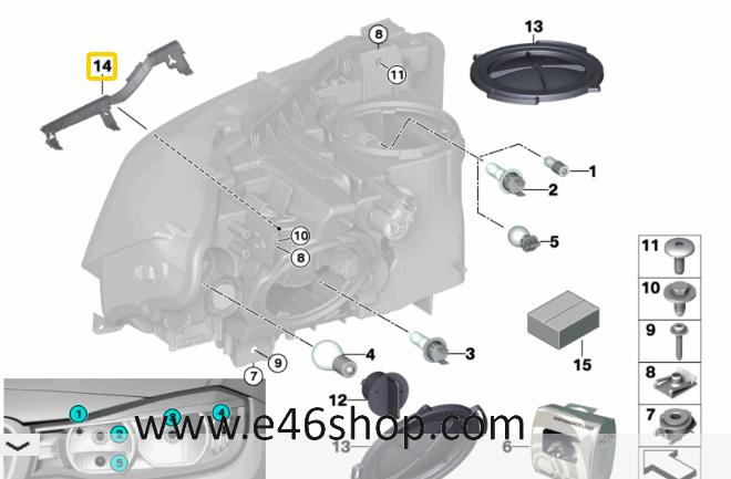 Koplamp lijst BMW F30 F31 oe 63117400479 links, -, -, Nieuw, Ophalen of Verzenden