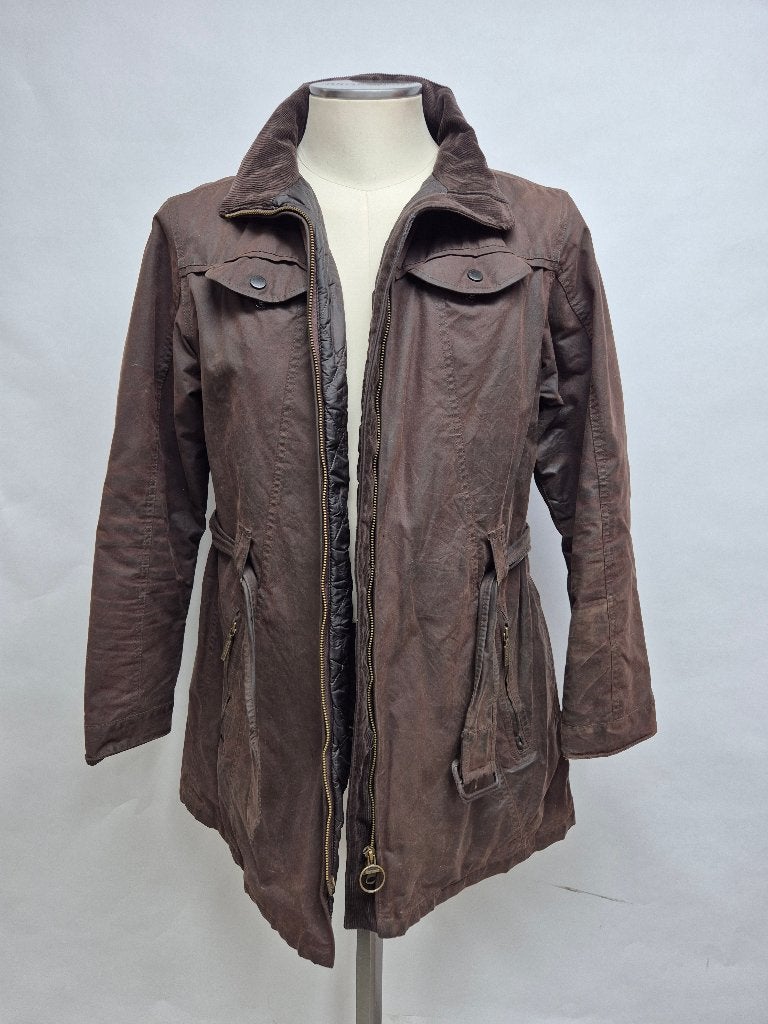Barbour dames wax jas 'Cameron' winter, maat 44, Barbour, Bruin, Maat 42/44 (L), Ophalen of Verzenden