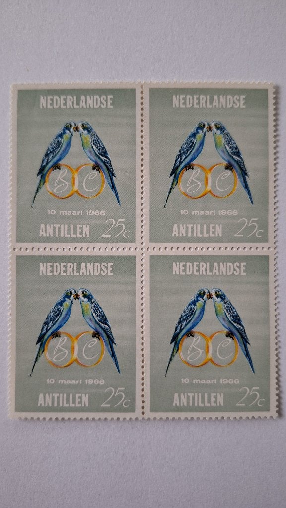 Nederlandse Antillen 1966 Huwelijk Prinses Beatrix en Claus, Ophalen of Verzenden, Postfris