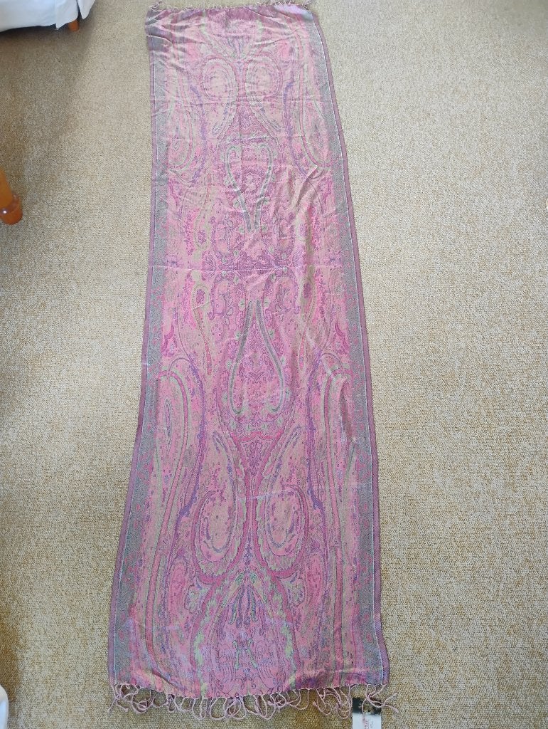 Nieuwe, zijden sjaal uit India merk Shingora pastel tinten, Maat 38/40 (M), Nieuw, Shingora, Ophalen of Verzenden