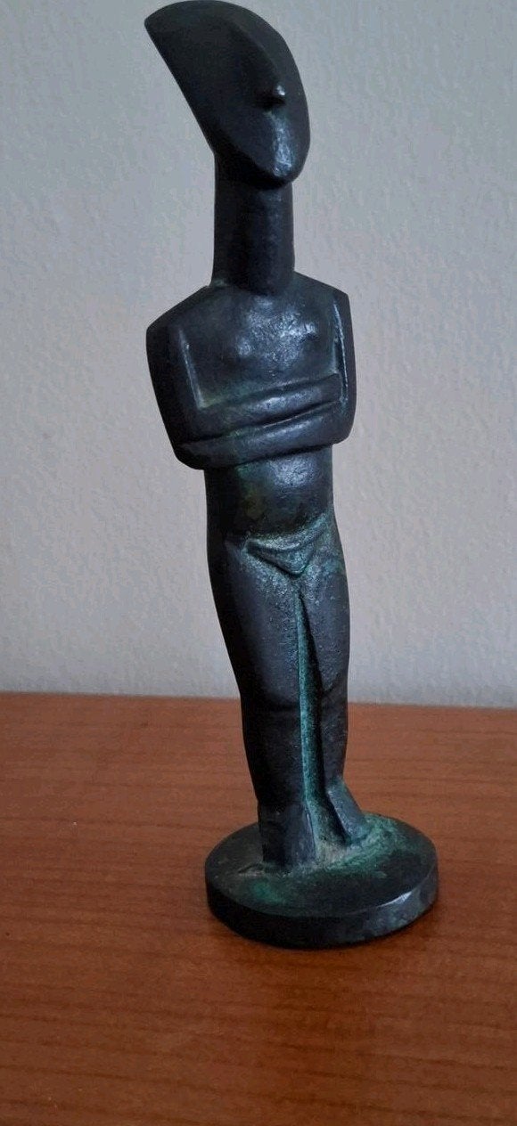 Cycladisch Idool Beeld Brons, Ophalen of Verzenden