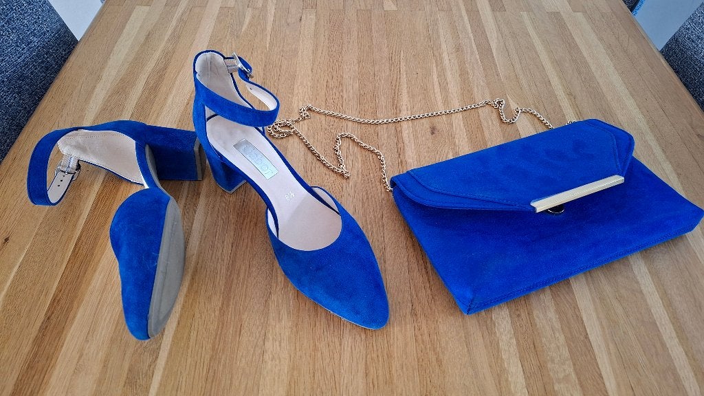 Damesschoen (bandpumps) met bijpassend schoudertasje, Kleding | Dames, Pumps, Blauw, Gabor, Ophalen of Verzenden