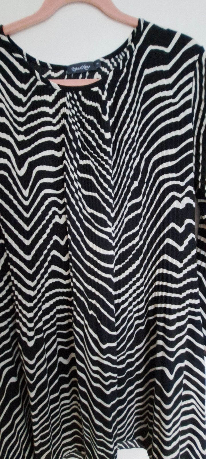 Perla Nera Zebra Print Jurk Maat L, Kleding | Dames, Jurken, Verzenden, Zo goed als nieuw, Maat 42/44 (L), Zwart