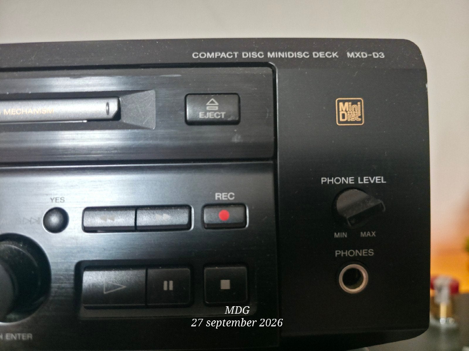 Sony MXD-D3 Compact Disc MiniDisc Deck, Ophalen of Verzenden, Zo goed als nieuw, Sony