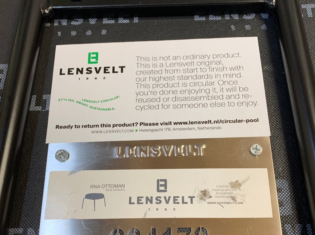 Lensvelt hocker voetenbank in doos twv € 177,00!, Huis en Inrichting, Banken | Voetenbanken en Poefen, Nieuw, Minder dan 50 cm