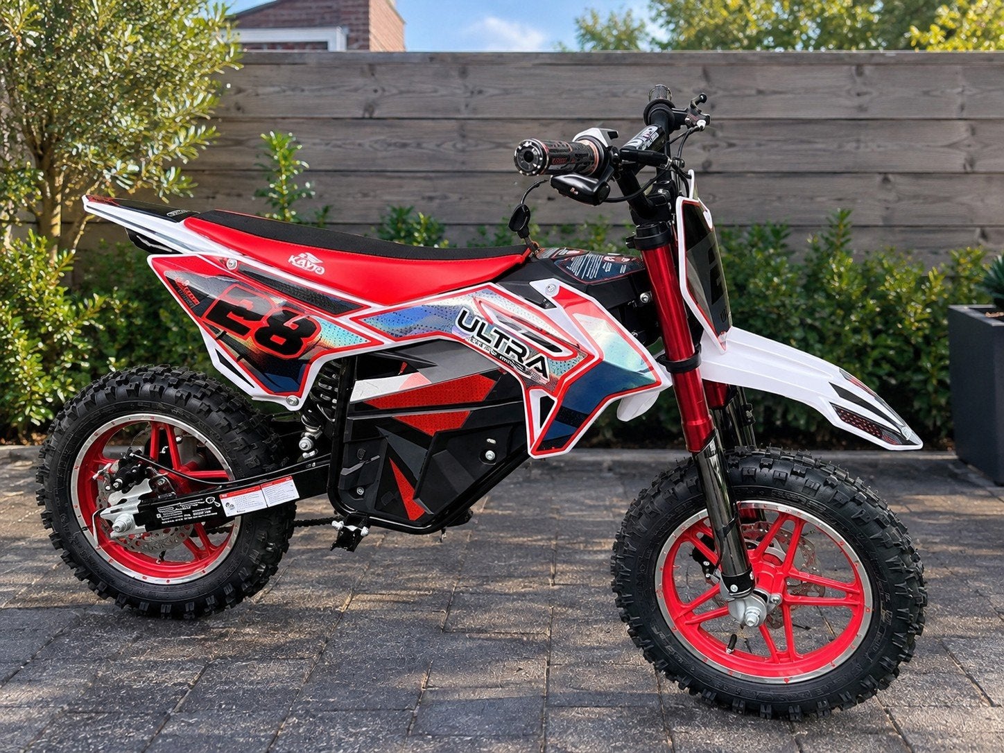 Elektrische cross motor - Zo goed als nieuw, Fietsen en Brommers, Ophalen, Kayo, Zo goed als nieuw, Schijfrem