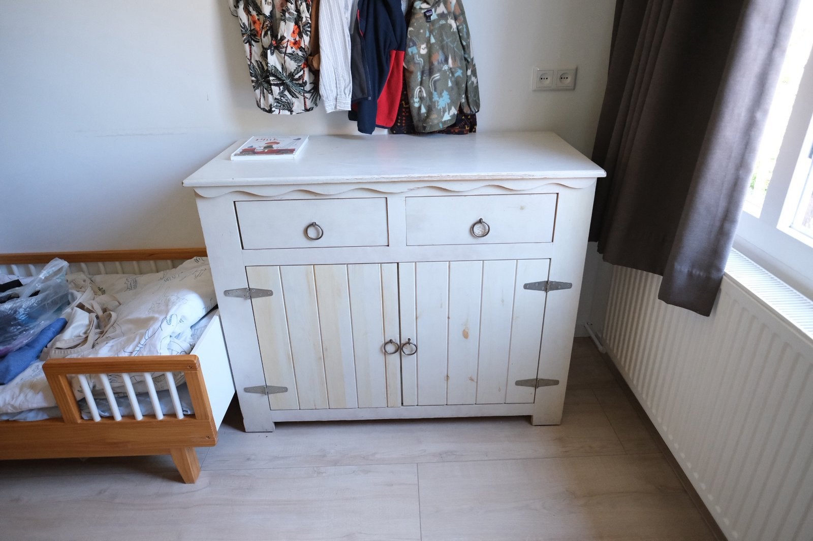 commode hout whitewash, Ophalen, 50 tot 70 cm, 90 tot 105 cm, 100 cm of meer