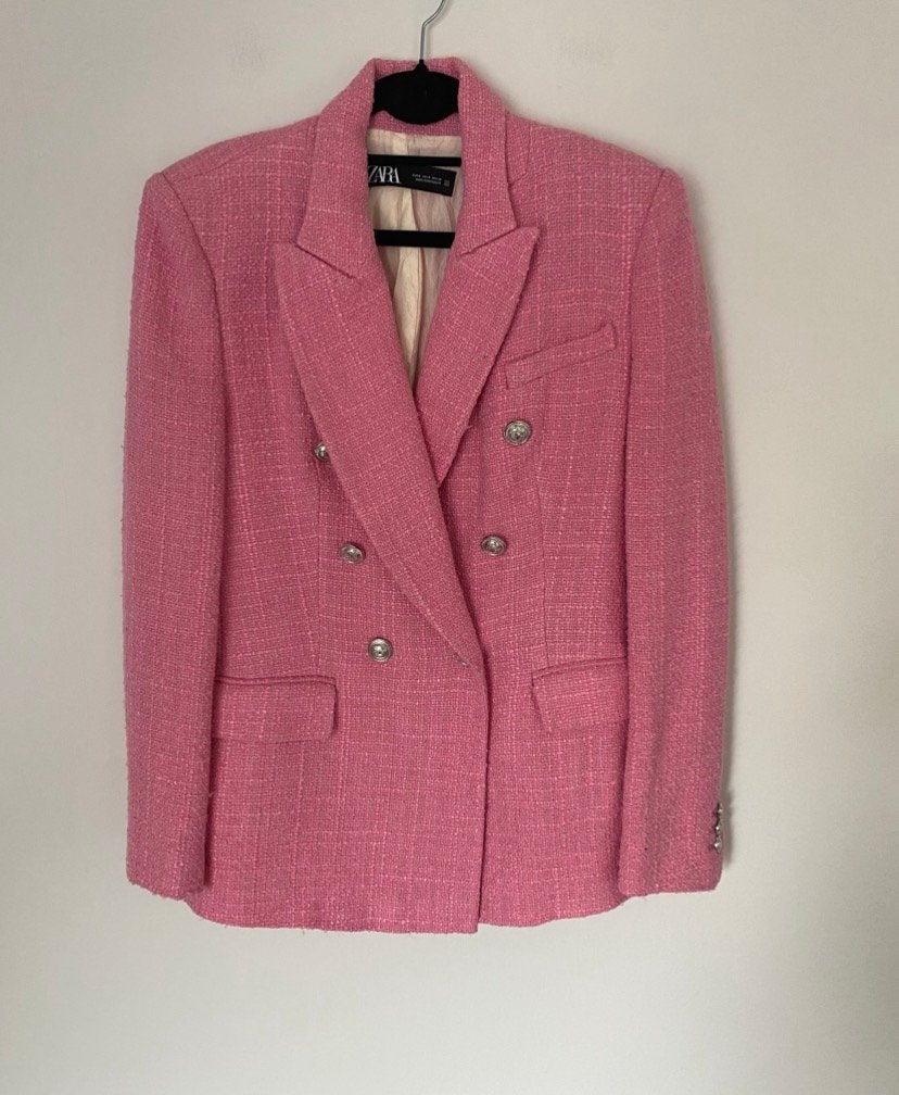 Blazer / colbert dames roze. Maat s / zara, Verzenden, Zara, Zo goed als nieuw, Jasje