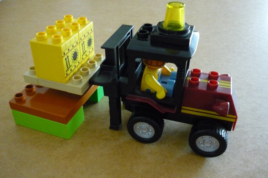 Duplo 3298 Bob de Bouwer '' LOSSEN EN LADEN MET SUMSY '', Ophalen, Gebruikt, Compleet, Duplo
