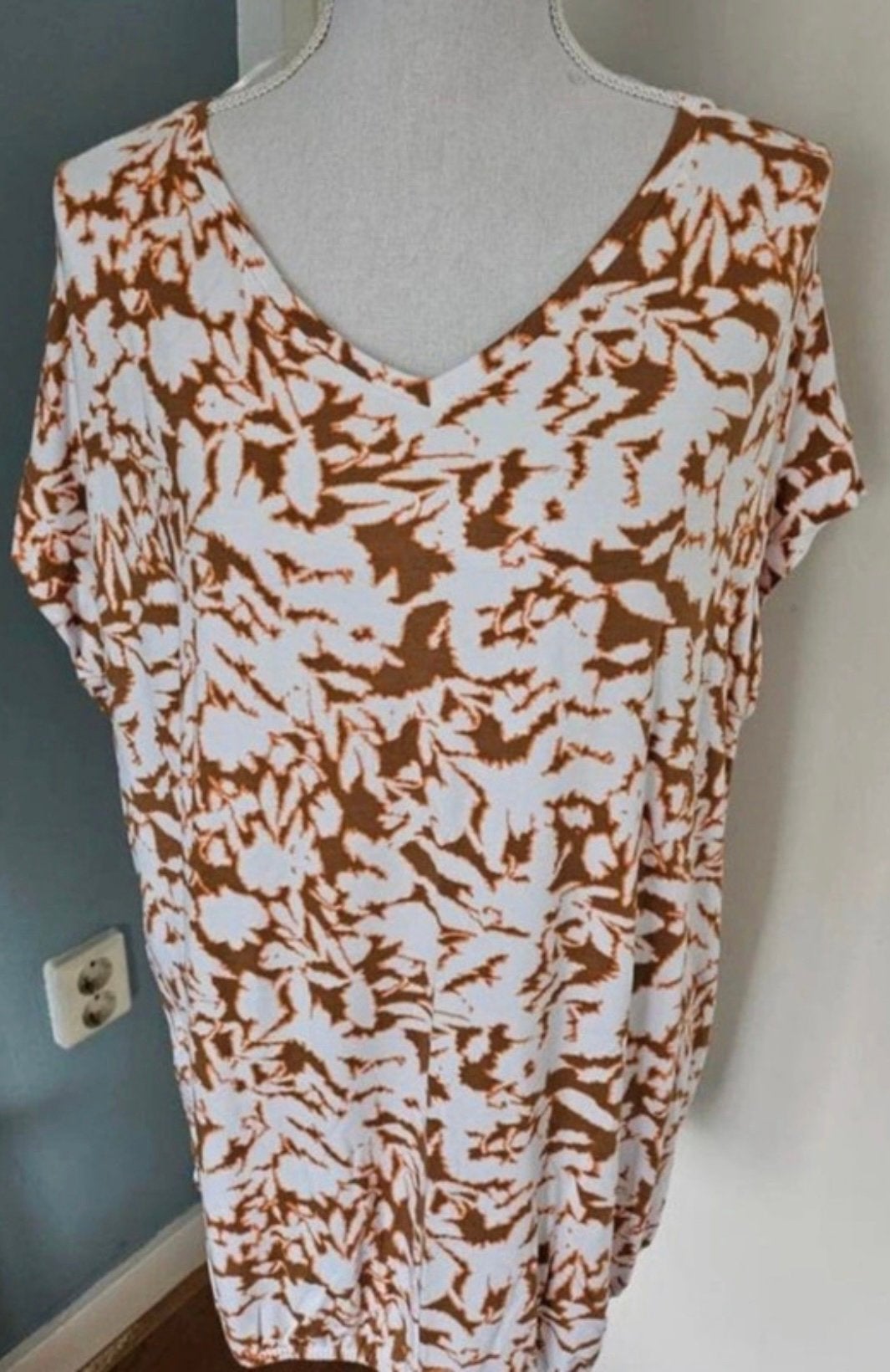 Wit/beige/oranje shirt, merk Yesta - maat XL, nieuw, Meerkleurig, Maat 46/48 (XL) of groter, Nieuw, Ophalen of Verzenden