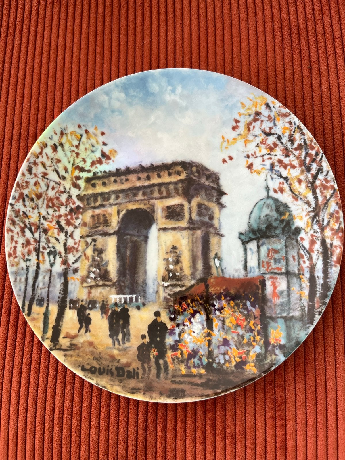 Limoges 'Arc de Triomphe' bord, gesigneerd Louis Dali, Antiek en Kunst, Ophalen of Verzenden